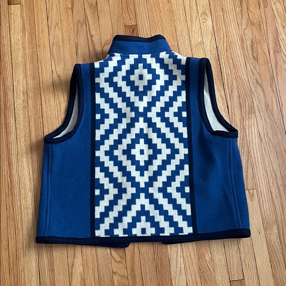 Pendleton Blanket Geometric Pattern Vest With Con… - image 3